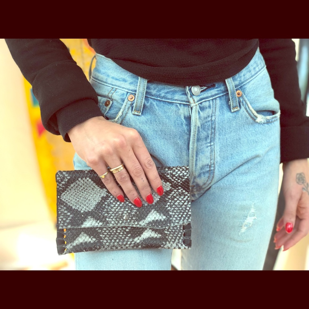 Snakeskin Clutch